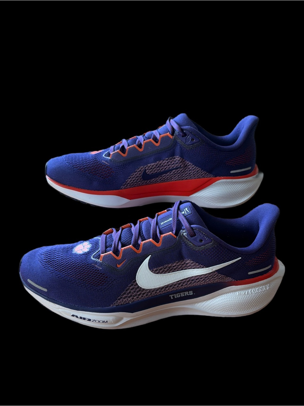 Nike Air Pegasus 41 Clemson Tigers Men’s Size 11 Purple/Orange/White